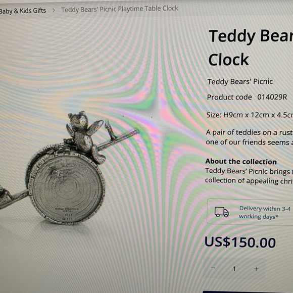 Royal Selangor pewter clock - Picture 4 of 4